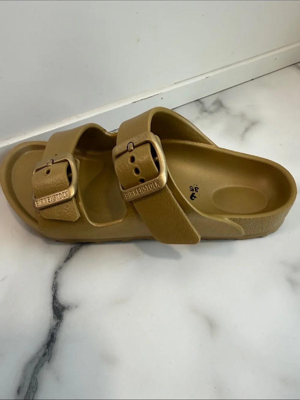 Birkenstock Arizona EVA in Glamour Gold Girls Size 29